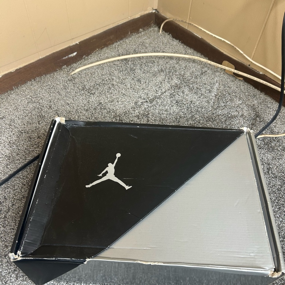 Jordan Black and Gray Shoe Box